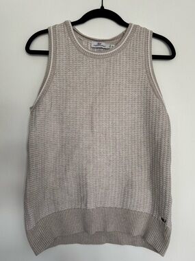 Vineyard Vines Cream Waffle Knit Sweater Top